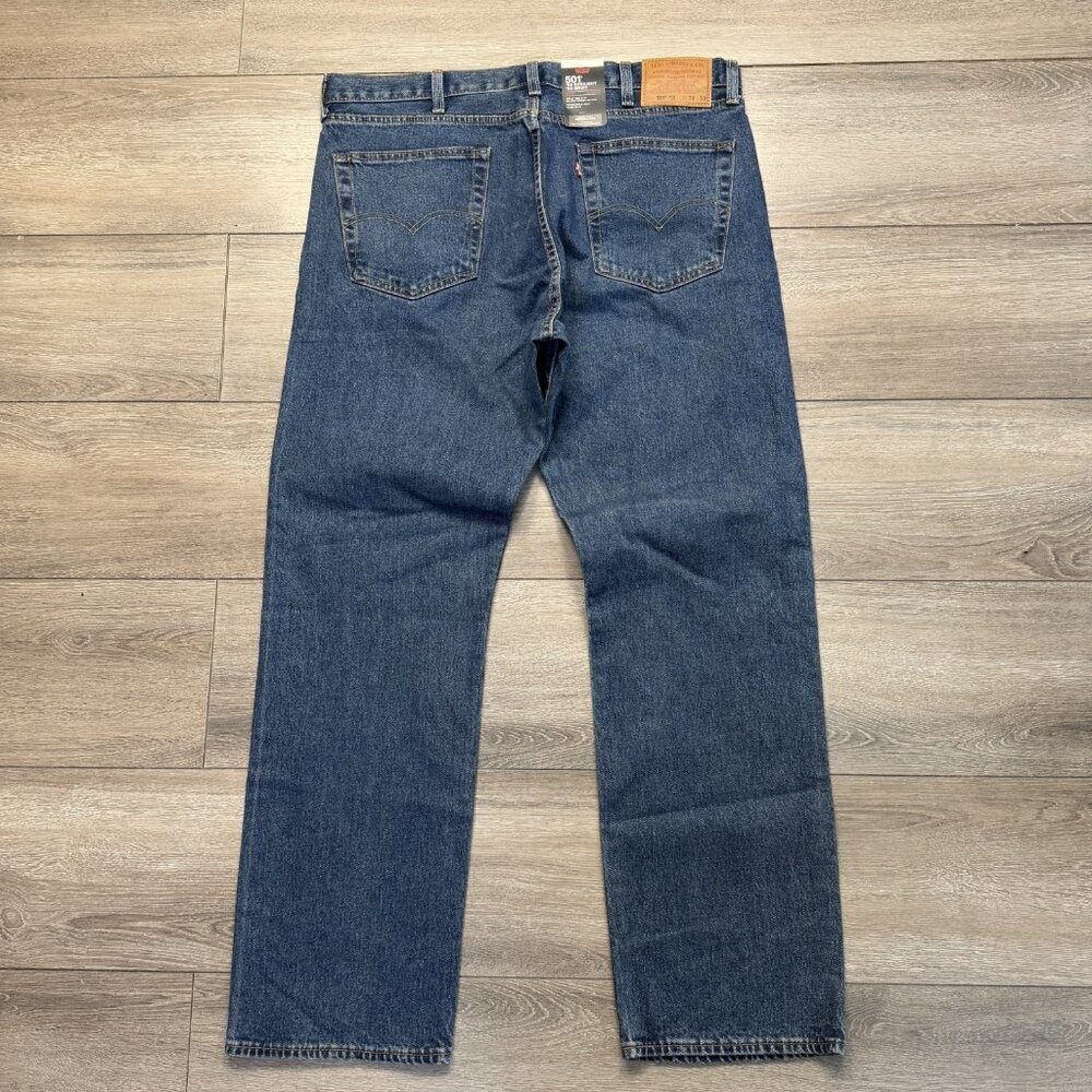 NWT Levis Premium 501 '93 Straight Fit Jeans Button Fly Denim Mens 38x32 Blue